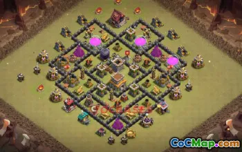 Town Hall 8 War Base | Clash of Clans War Strategies & Link #50547