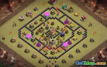 Town Hall 8 War Base - Clash of Clans War Strategy & Layout #50551