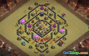 Town Hall 8 War Base - Clash of Clans WarStrategies, Copy Base Link #50517