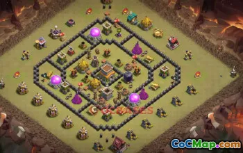 Town Hall 8 War Base Copy Link | Clash of Clans Strategy #50398