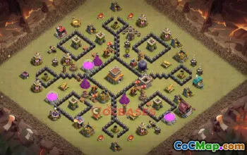 Town Hall 8 War Base Copy Link | Clash of Clans War Strategies #50514