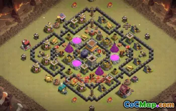 Town Hall 8 War Base Design | Clash of Clans Strategy & Base Link #50537