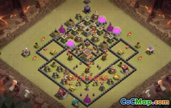 Town Hall 8 War Base Link | Clash of Clans War Strategies #50528