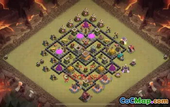 Town Hall 8 War Base | Maxed TH8 Clash of Clans Layouts #52401