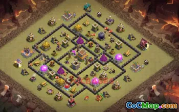 Town Hall 8 War & Farming Base | Clash of Clans Strategy #52512