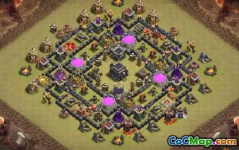 Town Hall 9 ბაზის განლაგება: COC Farming, Trophy & Builder Bases #11589