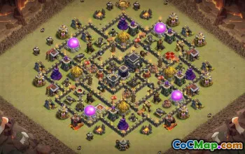 COC的市政厅9基础布局：农业，战争等等！ ＃14686