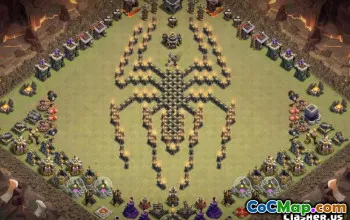 Town Hall 9 ბაზის განლაგება COC- სთვის: რუქები და ბმულები #10249