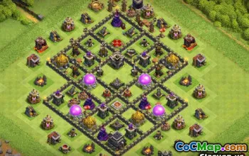 Town Hall 9 COC ბაზის განლაგება და მეურნეობის რუქები - დააკოპირეთ ახლავე! #12703