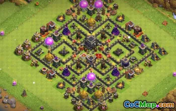 市政厅9 COC基础布局：农业和奖杯地图＃15066