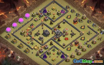 Town Hall 9 COC Base Layouts: Home ، Trophy & War Maps #14860