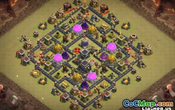 Town Hall 9 CoC Base Layouts: Home, War & Trophy Links #14614