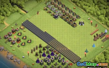 Town Hall 9 COC ბაზის განლაგება და რუქები - ასლი და პროგრესი #11074