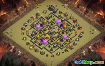 Town Hall 9 CoC Base Layouts: War, Trophy & Farming Maps #16267