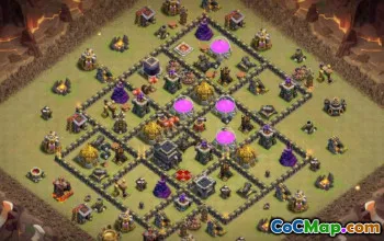 市政厅9 COC基础布局：战争，奖杯和家乡＃14​​836