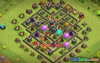 Town Hall 9 Farming Base | Anti 3-Star Compact Design #18824