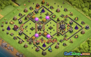 Town Hall 9 Farming Base - Clash of Clans | Copy Base Link #50989
