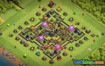 Town Hall 9 Farming Base - Clash of Clans Defense Guide #48878