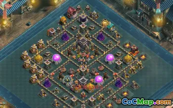 Town Hall 9 Farming Base with Anti-Queen Skills #56820