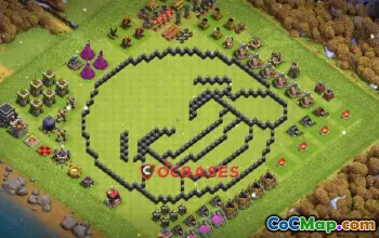 Town Hall 9 Fun Base Ideas for Clash of Clans 😂 #23451