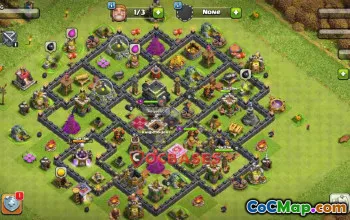 Town Hall 9 Hybrid Base - Anti 3 Star & Anti Air Design #23846