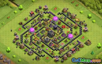 Municipio 9 Layout di base ibrida per COC - Copia e link #12768