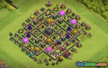 Town Hall 9 Hybrid Base with Copy Link #56823