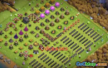 Town Hall 9 Progress Base - Clash of Clans Guide & Links #23511