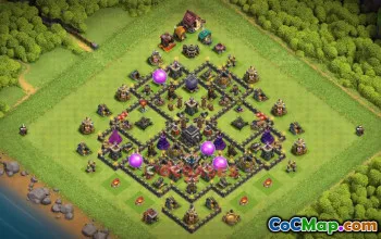 Town Hall 9 Trophy Base | Clash of Clans Anti-Air Layout #50343
