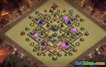 Town Hall 9 War Base - Anti 3 Stars Clash of Clans Link #48875