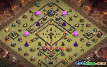 Town Hall 9 War Base | Clash of Clans Defense & Link #50333