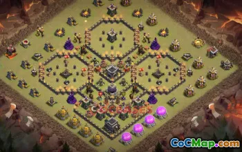 Town Hall 9 War Base - Clash of Clans Defense & Links #50337