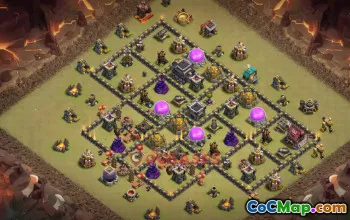 Town Hall 9 War Base | Clash of Clans Defense Strategies #50372