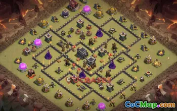 Town Hall 9 War Base | Clash of Clans Defense Strategy #50334