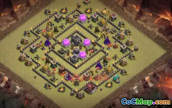 Town Hall 9 War Base | Clash of Clans Defense Strategy #50353