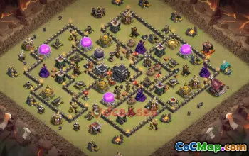 Town Hall 9 War Base | Clash of Clans Defense Strategy #50361