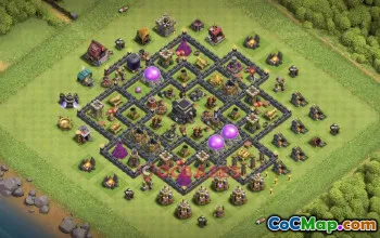 Town Hall 9 War Base | Clash of Clans Defensive Layouts⚔️ #50341