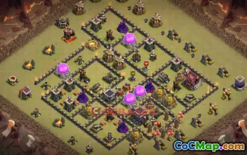 Town Hall 9 War Base | Clash of Clans Strategy - Copy Base Link #50366