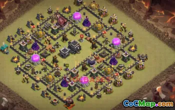 Town Hall 9 War Base - Clash of Clans Strategy & Link #50352