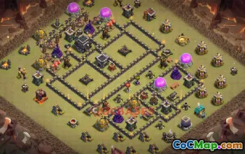 Town Hall 9 War Base – Clash of Clans War Defense (Copy Link) #50338