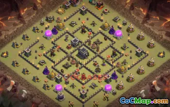 Town Hall 9 War Base | Clash of Clans War Defense Guide #50350
