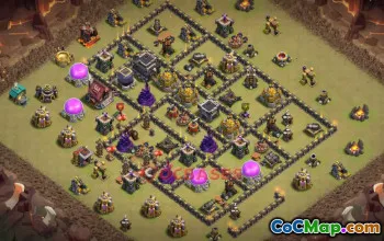 Town Hall 9 War Base | Clash of Clans War Defense Guide #50367