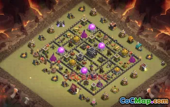 Town Hall 9 War Base | Clash of Clans War Defense Setup #52509