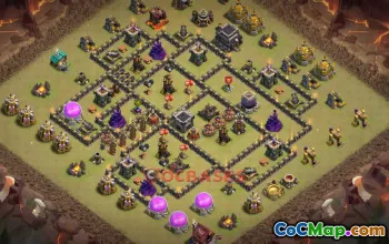 Town Hall 9 War Base - Clash of Clans War Layout & Strategies #50339