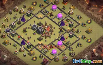 Town Hall 9 War Base | Clash of Clans War Strategies (Copy Link) #50348