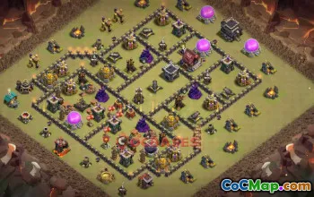 Town Hall 9 War Base | Clash of Clans War Strategy & Link #50346