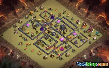 Town Hall 9 War Base Template | Clash of Clans        #52400
