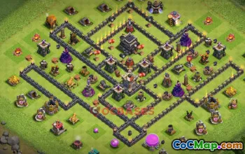 Town Hall 9 War Base with Copy Link #56817