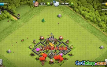 Ultimate TH4 War Base: Anti 3-Star & Air Defense | CoC #24496
