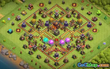 Ultimate Town Hall 10 Base: Anti 2 Star Clash of Clans #19831
